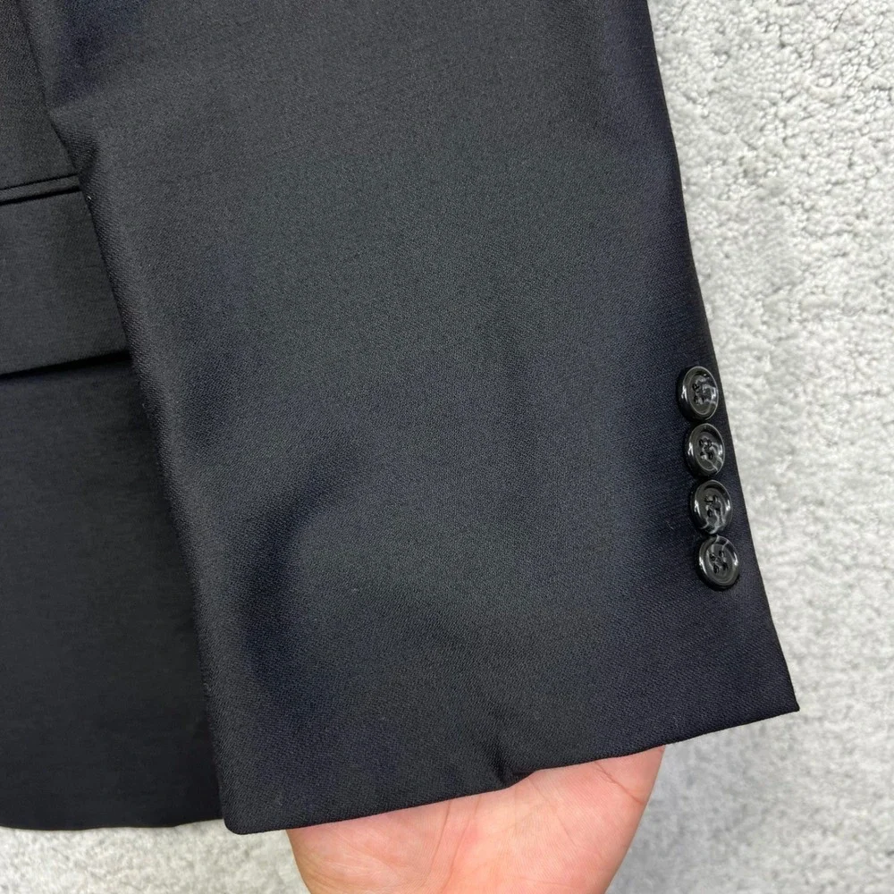 Jos A Bank Signature Collection Blazer Mens 38R Black Tailored Fit 100% Wool